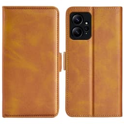 SKALO Xiaomi Redmi Note 12 4G Premium Wallet Flip Cover - Lys brun