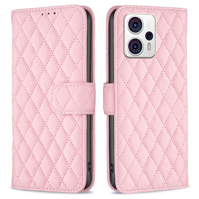 SKALO Motorola Moto G53 5G BINFEN COLOR Quiltet Pung - Pink