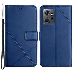 SKALO Xiaomi Redmi Note 12 4G PU læderpung med prægning - Blå