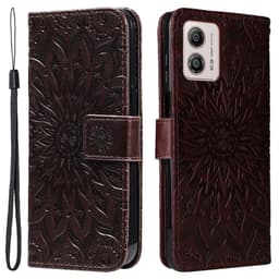 SKALO Motorola Moto G23 4G Mandala lompakkokotelo - Ruskea
