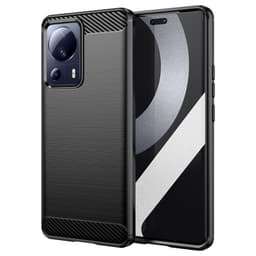 SKALO Xiaomi 13 Lite Armor Carbon Stødsikker TPU-cover - Sort
