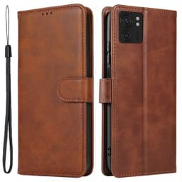 SKALO Motorola Edge 40 5G Premium Wallet Lompakkokotelo - Ruskea