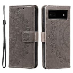 SKALO Google Pixel 7a Mandala Flip Cover - Grå