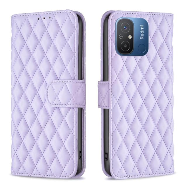 SKALO Xiaomi Redmi 12C 4G BINFEN COLOR Quiltat Plånbok - Lila