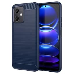 SKALO Xiaomi Redmi Note 12 5G Armor Carbon Stødsikker TPU-cover - Blå