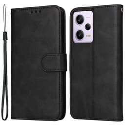 SKALO Xiaomi Redmi Note 12 Pro 5G Plånboksfodral i PU-Läder - Svart