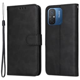 SKALO Xiaomi Redmi 12C 4G Plånboksfodral i PU-Läder - Svart