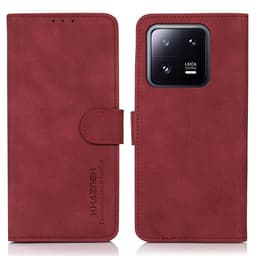 SKALO Xiaomi 13 5G KHAZNEH Plånboksfodral i PU-Läder - Röd