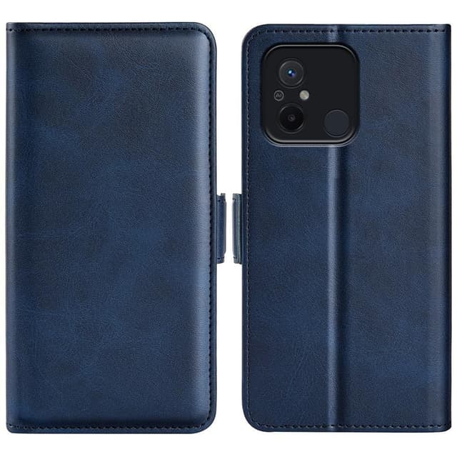 SKALO Xiaomi Redmi 12C 4G Premium Wallet Flip Cover - Blå