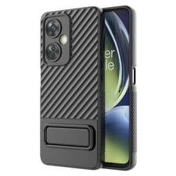 SKALO OnePlus Nord CE 3 Lite 5G Twill 2.0 TPU-kuori telineellä - Musta