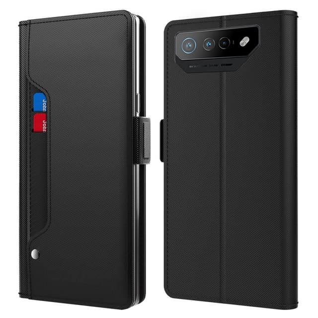 SKALO Asus ROG Phone 7 5G Korthållare Spegel Plånbok - Svart