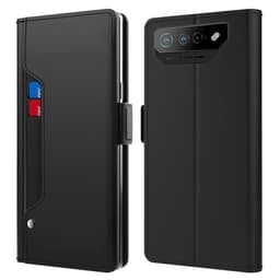 SKALO Asus ROG Phone 7 5G Kortinhaltijan peililompakko - Musta