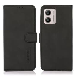 SKALO Motorola Moto G53 5G KHAZNEH Lompakkokotelo PU-nahasta - Musta