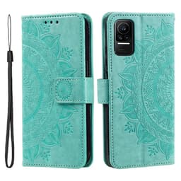 SKALO Xiaomi 13 Lite Mandala Flip Cover - Turkis