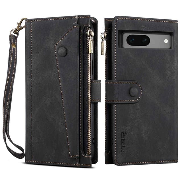 SKALO Google Pixel 7a ESEBLE Big Wallet Plånboksfodral - Svart
