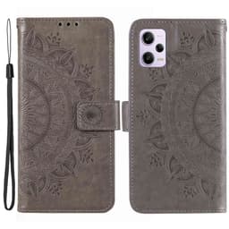 SKALO Xiaomi Redmi Note 12 Pro 5G Mandala Plånboksfodral - Grå