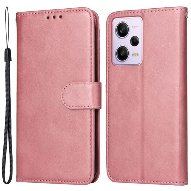 SKALO Xiaomi Redmi Note 12 Pro 5G Plånboksfodral i PU-Läder - Roséguld