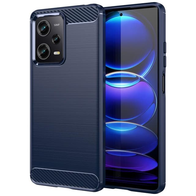 SKALO Xiaomi Redmi Note 12 Pro 5G Armor Carbon Stöttåligt TPU-skal - Blå