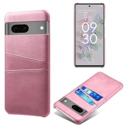 SKALO Google Pixel 7a PU-nahkainen Korttikotelo - Ruusukulta