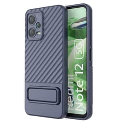 SKALO Xiaomi Redmi Note 12 5G Twill 2.0 TPU skal med ställ - Mörkblå