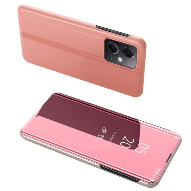 SKALO Xiaomi Redmi Note 12 Pro 5G Clear View Spegel fodral - Rosa