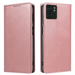 SKALO Motorola Edge 40 5G Premium Wallet Lompakkokotelo - Ruusukulta