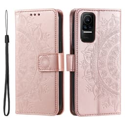 SKALO Xiaomi 13 Lite Mandala Flip Cover - Rosa guld
