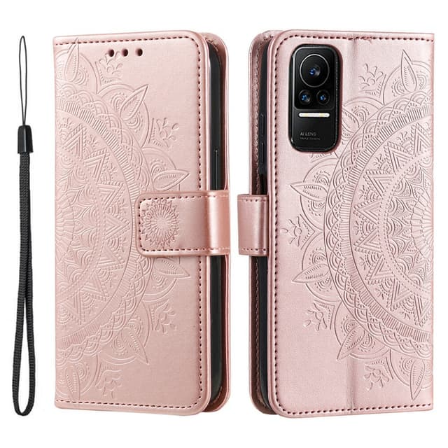 SKALO Xiaomi 13 Lite Mandala Flip Cover - Rosa guld