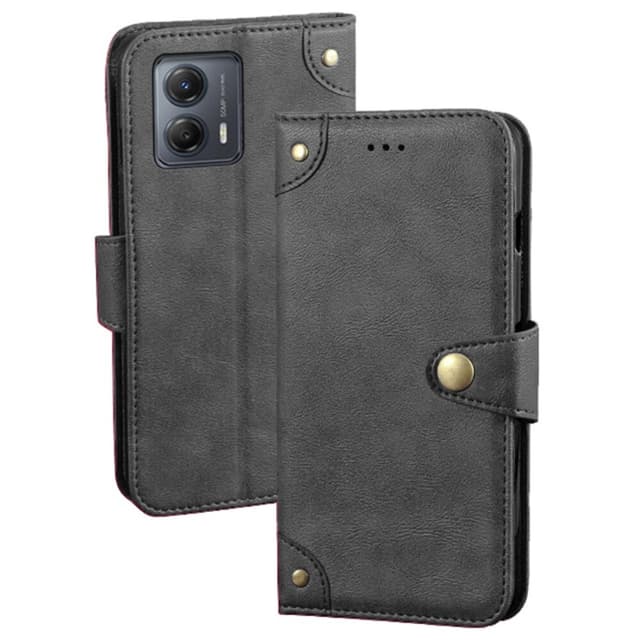 SKALO Motorola Moto G53 5G IDEWEI Lompakkokotelo PU-nahkaa - Musta