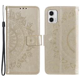 SKALO Motorola Moto G73 5G Mandala Flip Cover - Guld