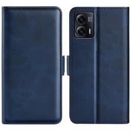 SKALO Motorola Moto G73 5G Premium Wallet Lompakkokotelo - Sininen