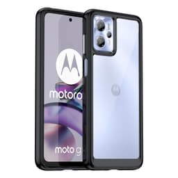 SKALO Motorola Moto G23 4G Läpinäkyvä TPU suojakuori - Musta