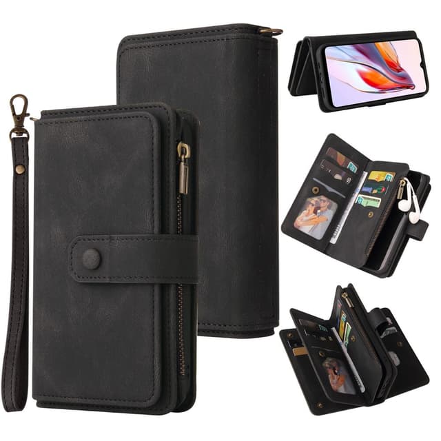 SKALO Xiaomi Redmi 12C 4G Big Wallet 17-RUM Pungetui - Sort