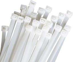 Buntband återanvändbara 100-pack Vit (9.6x350mm)
