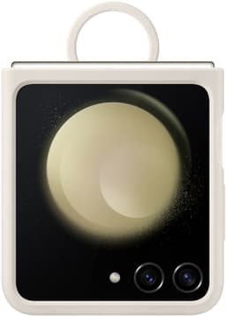 Samsung Galaxy Z Flip 5 Silicone suojakuori renkaalla (beige)