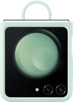 Samsung Galaxy Z Flip 5 Silicone suojakuori renkaalla (vihreä)