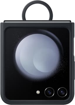 Samsung Galaxy Z Flip 5 silikonfodral med ring (blå)