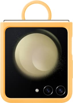 Samsung Galaxy Z Flip 5 Silicone suojakuori renkaalla (oranssi)