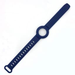 Silikoninen AirTag-rannekke, säädettävä katoamista estävä ranneke Tummansininen