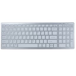 Oppladbart trådløst tastatur 4-enheters tilkobling Hvit