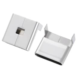 Buntbandsspänne 304 rostfritt stål 100-pack Sølv 10 mm