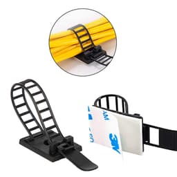 Självhäftande buntbandsfästen 100 st Musta CL-1 Size: Length: 25 mm, width: 18 mm, belt length: 64 mm