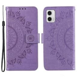 SKALO Motorola Moto G73 5G Mandala Plånboksfodral - Lila