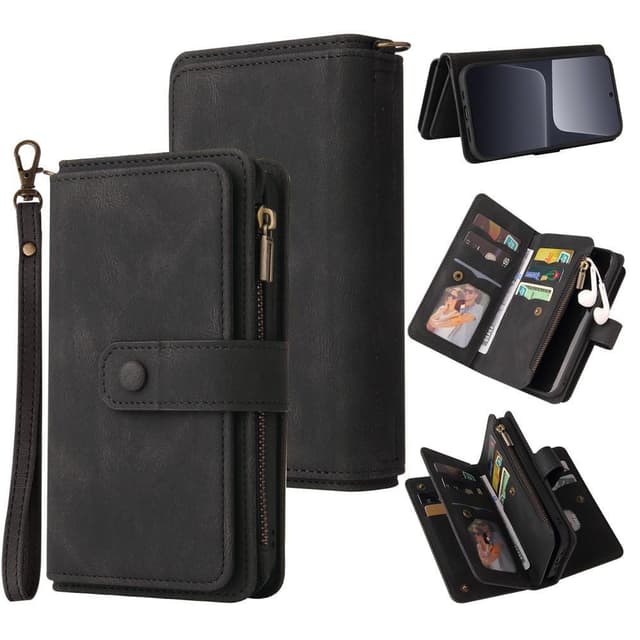 SKALO Xiaomi 13 5G Big Wallet 17-FACK Plånboksfodral - Svart