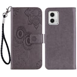 SKALO Motorola Moto G23 4G Mandala Owl lompakkokotelo - Harmaa