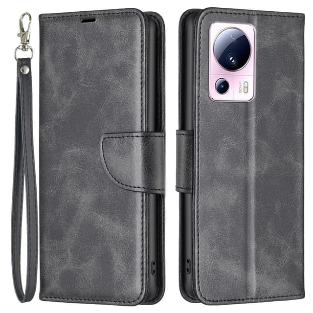 SKALO Xiaomi 13 Lite Plånboksfodral i PU-Läder - Svart