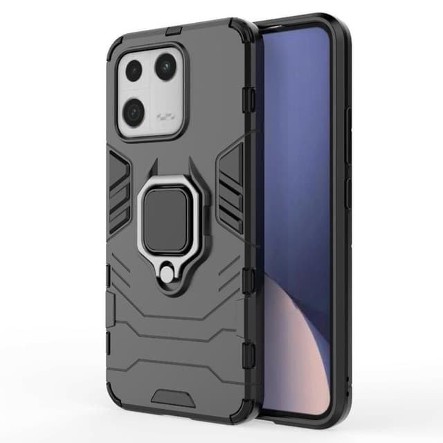 SKALO Xiaomi 13 5G Armor Hybrid Metallring skal - Svart