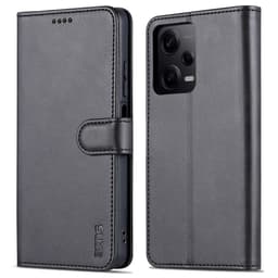 SKALO Xiaomi Redmi Note 12 Pro 5G AZNS Plånboksfodral - Svart