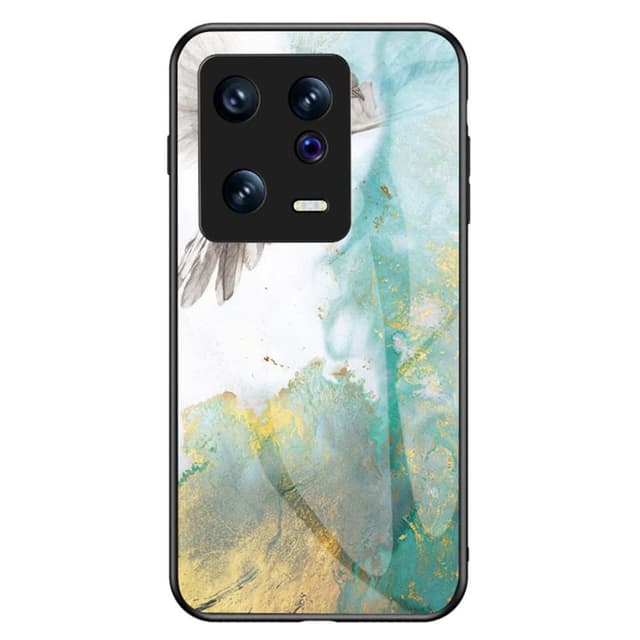 SKALO Xiaomi 13 5G Marmor hærdet glas TPU Cover - #3
