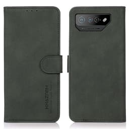 SKALO Asus ROG Phone 7 5G KHAZNEH Pungetui i PU-læder - Grøn